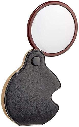 asdchZen Magnifiers,Magnifier Folding Magnifying Glass 3.5 Times 20 Portable Hd Old Reading Small 10 Glass Hd Zoom Compact And Portable