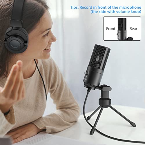 Fifine Usb Microphone, Metal Condenser Recording Microphone For Laptop Mac Or Windows Cardioid Studio Recording Vocals, Voice Overs,Streaming Broadcast And Youtube Videos-K669B #TOP6