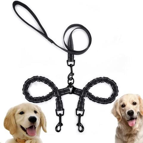 Correa Doble para Perros Edipets Reflectante y Extensible Cover
