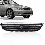 JX RACING · PERFORMANCE · ACCESSORIES Bumper Grill Compatible with Lexus IS300 2001-2005 Front Upper Bumper Hood Grille Mesh Grill Carbon Fiber Altezza Style W/Black ABS Plastic Emblem