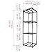 Deebior 1Pc Universal Black Rustproof Steel Double Sided Wheel Rim Display Stand,Car Wheel Rims Shelf Organizer, Heavy Duty Multi Tire Rim Stand for Garage Repair Shop Warehouse 263B