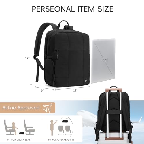 Image of CLUCI Lightweight Travel Backpack Carry on Flight Approved, Puffy Gym Backpack with Shoe Compartment, Personal Item Travel Bag, 15.6 inch Laptop Backpack for Weekender Business