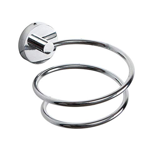 Haartrocknerhalter aus Edelstahl | Bad Badezimmer Fön Fönhalter Fönhalterung Haartrockner Haartrocknerhalterung Halter Halterung WC (Edelstahl