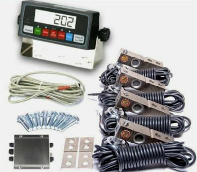 Weighing Kit with 4 Load Cells, Junction Box, and Indicator, Complete Scale System