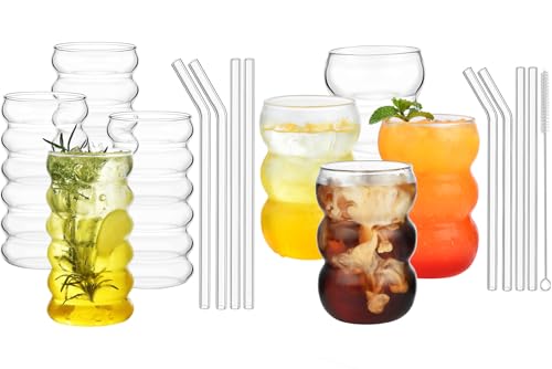 Set de 4 vasos ALINK con popotes 16 oz