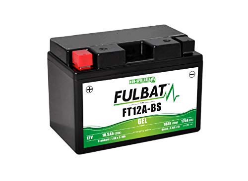 FULBAT - Batería de moto FULBAT GEL FT12A-BS / YT12A-BS 12 V 10,5 AH 175 A Cover