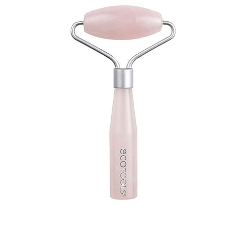 EcoTools Mini rodillo facial de cuarzo rosa con 100% cuarzo rosa (paquete de 1)
