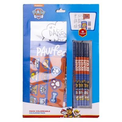 CERDÁ LIFE'S LITTLE MOMENTS Kit de Papeterie avec Coloriages Pat' Patrouille - avec Motifs de la Série - Inclut 5 Crayons, Autocollants et Carnets - en...