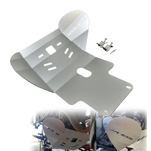 DR650 Skid Plate Engine Mud Guard Bash Cover Protector Compatible with DR 650 DR650S DR650SE 1998-2024 Motorcycle Lower Cover Engine Guard (Silver)