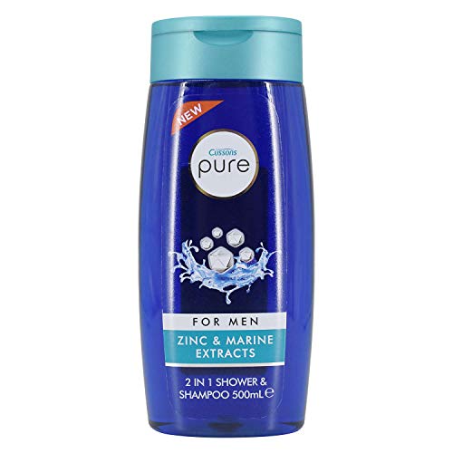 Cussons Pure para hombres 2 en 1 ducha y champú 500 ml