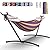 EveryFun Double Hammock with Heavy-Duty Steel Stand,Portable,Easy Assembly,600lbs Weight Capacity,Suit for Indoor,Yard,Camping,or Outdoor-Rainbow