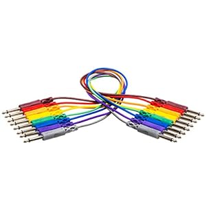 Hosa CPP830 patchkabel (6,3 mm TS-beide zijden 30 cm) (8-pack)