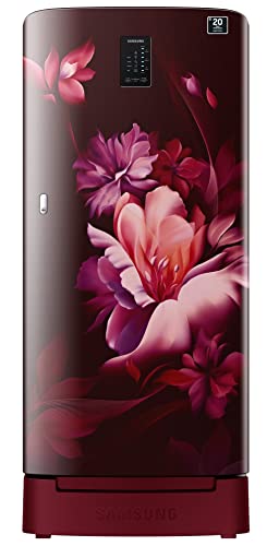Image of Samsung 192 L 4 Star Inverter Direct Cool Single Door Refrigerator Appliance(RR21A2N2XRZ /HL, Midnight Blossom Red, Base Stand with Drawer, Digi Touch Cool, Curd Maestro)