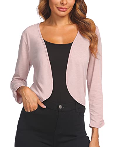 Hotouch Bolero Damen Causal Cardigan 3/4 Ärmel Offene Front Strand...