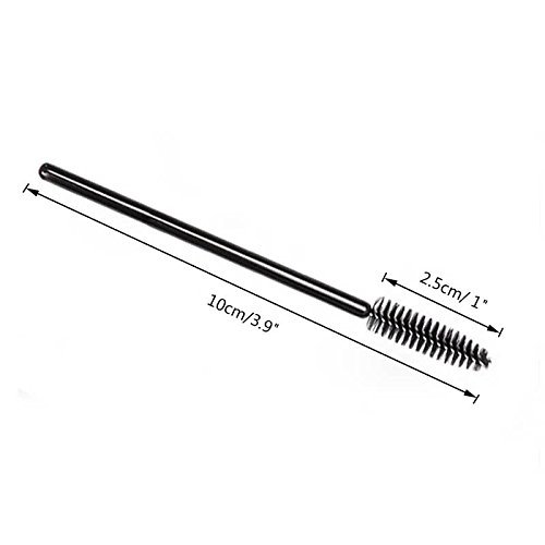 Image of G2PLUS 50pcs Disposable Eyelash Brushes, Mascara Wands Applicator Makeup Kits, Eyelash Spoolies Brushes for Lash Extensions, Eyebrow Grooming, Makeup Kit, Salon Professional Use (Black)