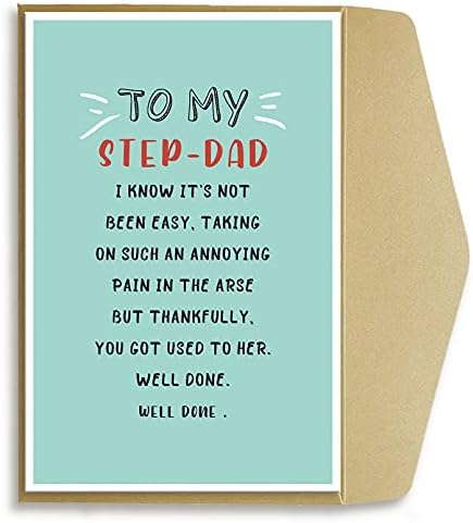 Funny Father's Day Card for Stepdad, Happy Father’s Day Card, Humorous Card for Stepfather…