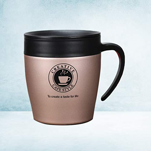 Upkoch Copo de café em aço inoxidável, caneca térmica, xícara de café de negócios, copo térmico, com