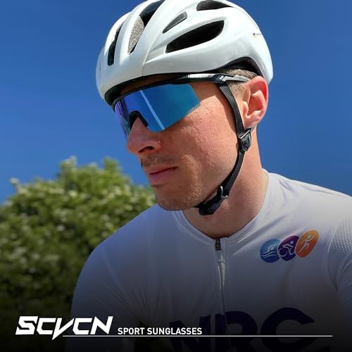 SCVCN Cycling Glasses Sports Sunglasses for Men Women, UV400 Protection Running MTB Bicycle Mountain Bike Glasses — view 2