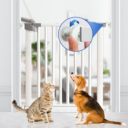 4 STK Druckschrauben Klemmschraube Schraube M10 x 90mm Gitter Gewindespindelstangen Schrauben Kit für Treppengitter Kindergitter Haustier Treppengitter Baby Gate(Weiß)