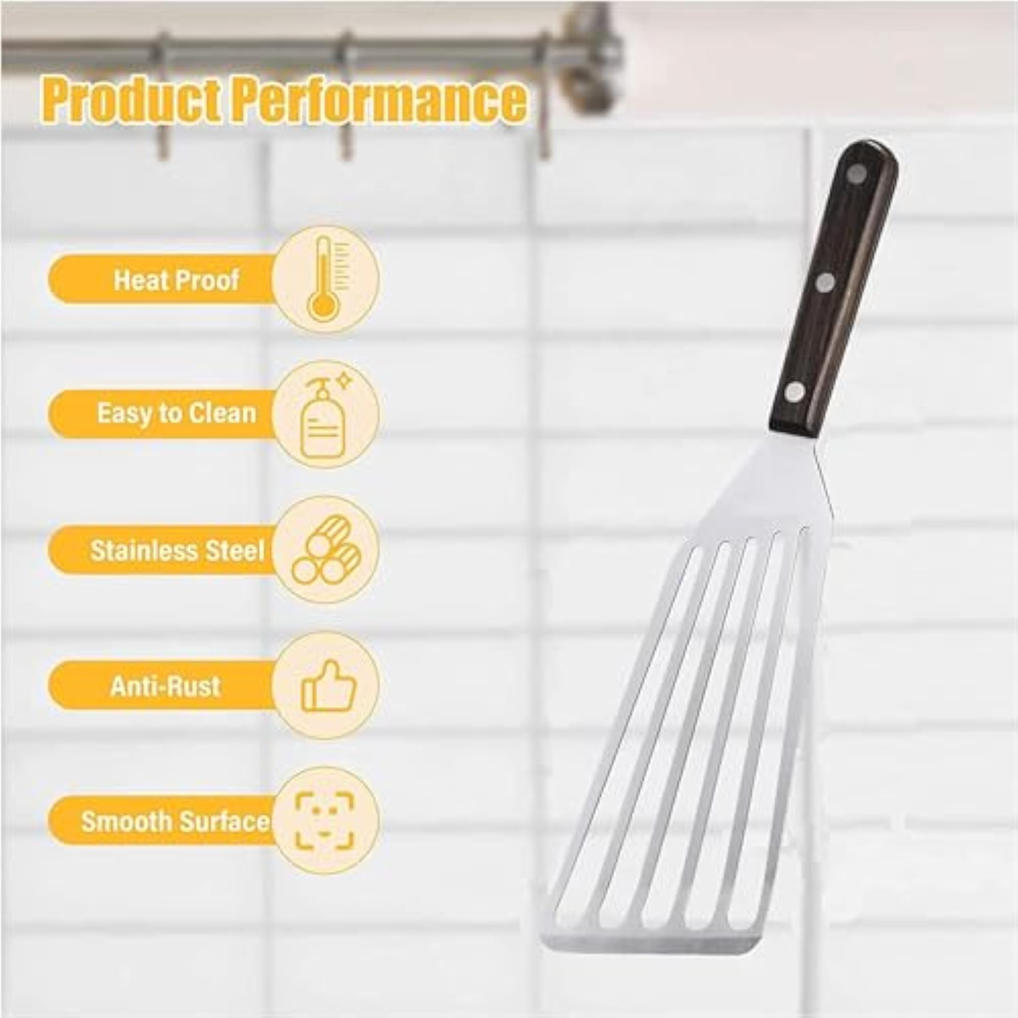 Fish Spatula Stainless Steel Turner Set of 2