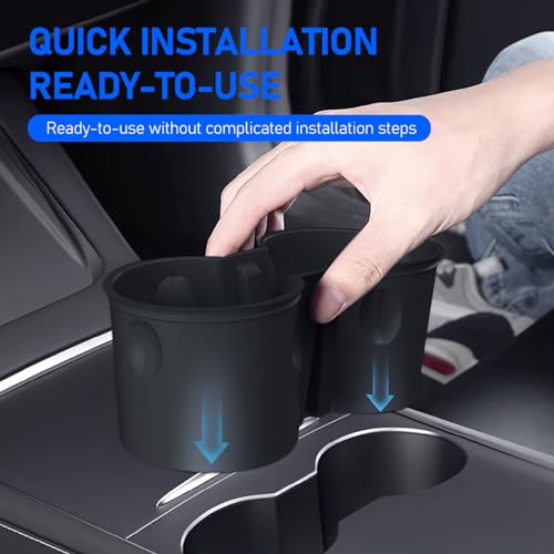 Portavasos Insertable para Consola de Auto Model Y/3 Negro miniatura 5