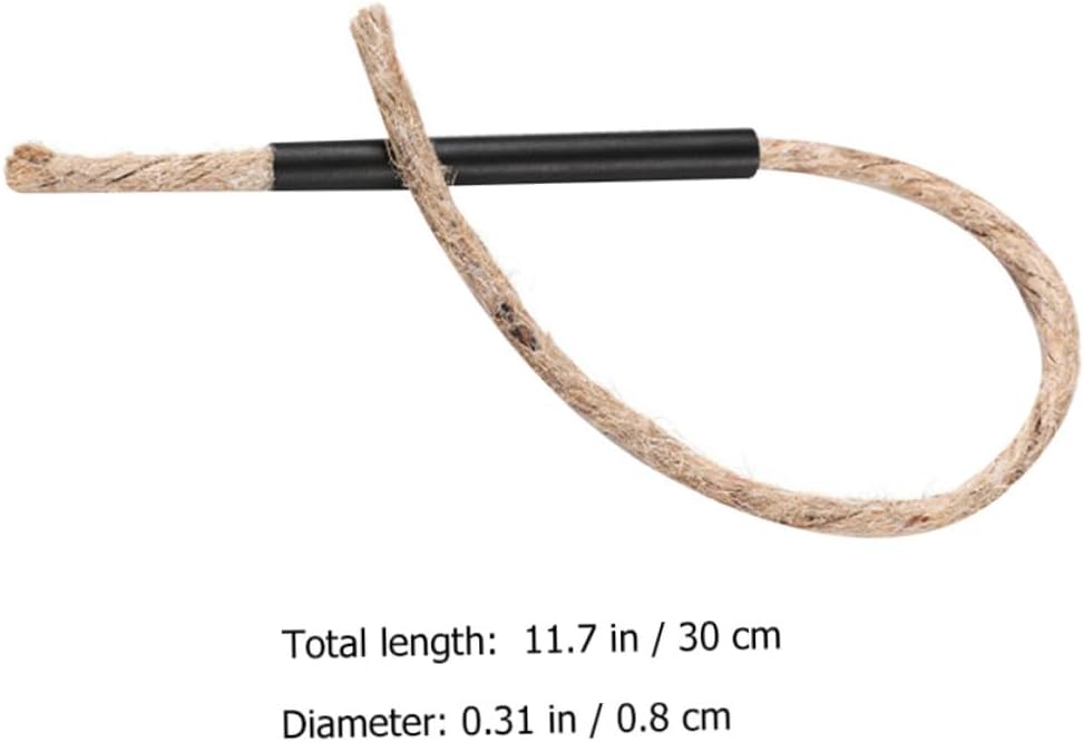 Kisangel 4pcs Fire Starter Rope for Outdoor Survival Combustion-Supporting Wick Cord for Camping Hiking Fishing and Emergency Preparedness
