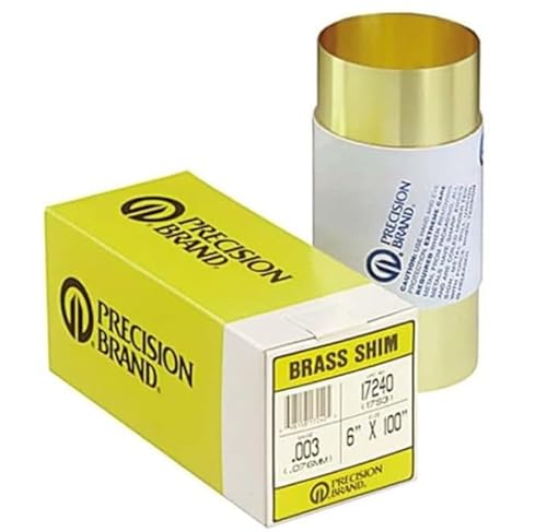 Precision Brand 17S18-0.018? Brass Shim Stock 6? X 100? Roll