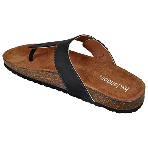 Image of Hx London Genuine Nubuck Leather Slipon Adjustable Sandals for All Day & Ethnic Wear