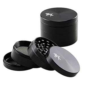 Black Leaf Aluminium Grinder 49mm – 4-teilig kompakt & präzise 5