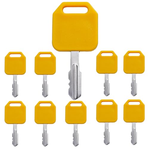 10PCS GY20680 Lawn Mower Ignition Keys Replacement for John Deere 100 D L LA S SST X Series 1023E 1026R D100 D120 D170 L100 L110 L108 L111 L120 L130 LA100 LA125 LA130 LT133 LT160 S100 X110 X120