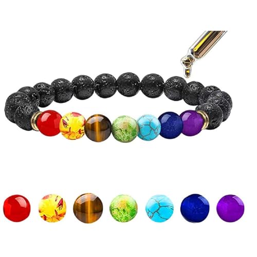 Pulsera ajustable de piedra volcánica lava 8mm 6mm miniatura 2