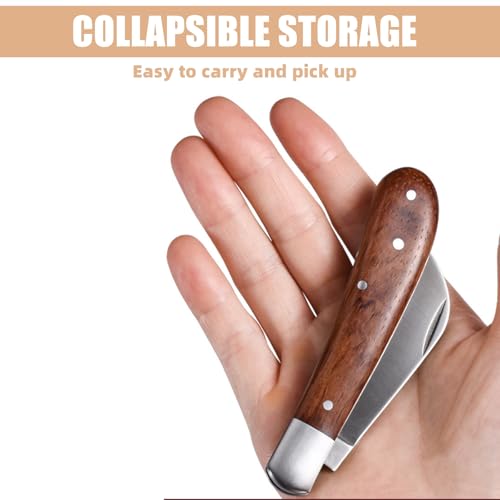 Okuliermesser Gartenmesser: Klappbar Okuliermesser, Gesamtlänge: 16,5 cm, Veredelungsmesser mit 2 Klingen, Multifunktionale Gartenmesser zum Pfropfen,Beschneiden, Reparieren von Unkrautbüschen