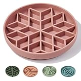 Picture of OHMO Slow Feeder Dog Bowls(Coral,7.3") for Medium Small Large Breeds,Non-Slip Slow Feeder Cat Bowl with Suction Cup, Durable Food-Grade Silicone, Anti-Chocking and Anti-Bloat