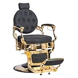 OmySalon Vintage Barber Chair All Purpose Hydraulic Recline Salon Chair, Aluminium Alloy Frame Heavy Duty 700 lbs, Professional Barbershop Beauty Spa Shampoo Styling Equipment