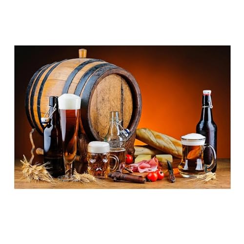 Photos bouteille de verre de vin raisins tonneau en bois décoration murale