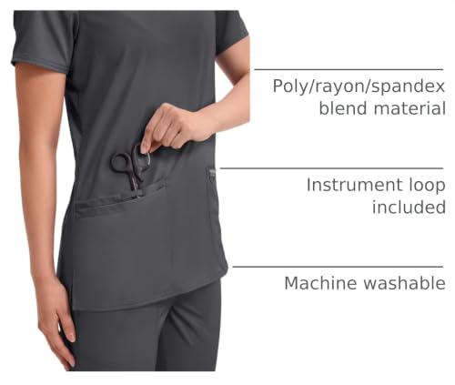 Image of Cherokee Medical Women's Scrub Top V-Neck Modern Classic Fit with 3 Pockets, Ultra Soft and 2-Way Stretch Fabric - WW620