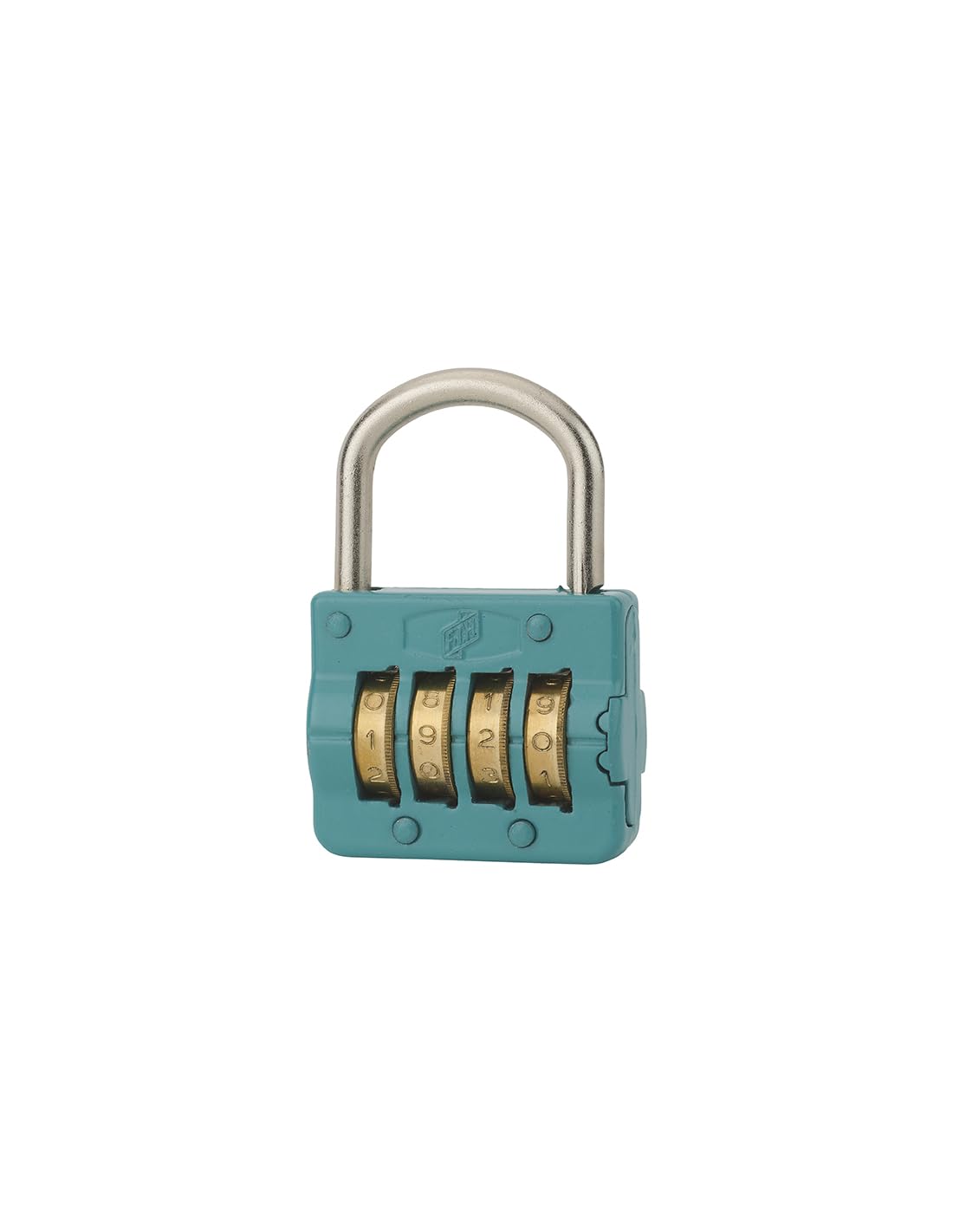 Cadenas à combinaison FTH 4 chiffres bleu turquoise RAL 5018 base 43mm