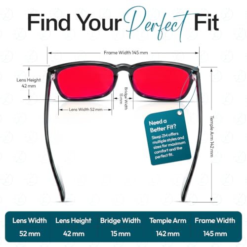 Image of Sleep ZM Blue Light Blocking & Light Sensitivity Glasses - 14 Lens Types for Comfort, Relaxation, Sleep & Relief