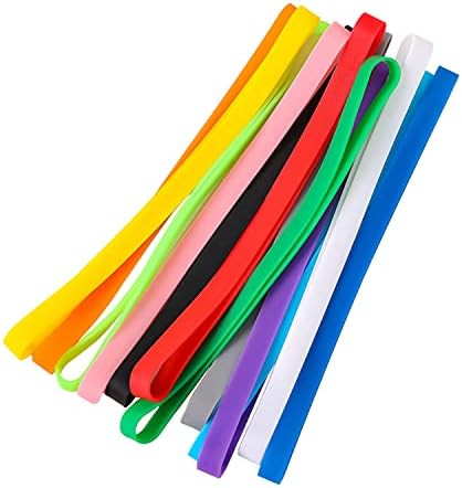12 PCS Silicone Rubber Bands Planner Elastic Bands Elastic Rubber Wrapping Bands for Books, Crab Traps, Art, Cooking, Wrapping, Exercise, Bag Wraps, Heat, Cold, UV, Chemical Resistant