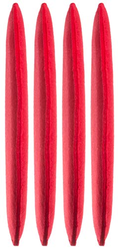 Brandsseller 4er Set Sitzkissen aus Filz Ø 35x2 cm – Robuste Stuhlauflagen für innen und außen, rundes Sitzpolster, strapazierfähiges Kissen für Stühle – Rot