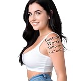 4 Custom Temporary Tattoos - Personalized Text - Variety of Styles - 1-4' Inch Wide