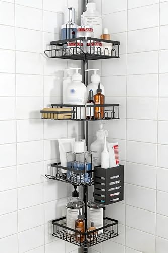 Lista de Estantes para ducha comprados en linea. 44 4 Cestas Organizadores de Baño Regadera de Esquinero,Repisas Flotantes y Ajustable para Baño,Estante de Ducha Sin Taladro con Jaboneras,Toallero y Caja de pasta de...