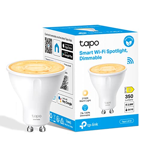 Tapo L610 - Bombilla LED Inteligente, 3.5W Ahorro de energĂa, 350lm, GU10