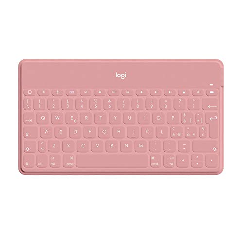 Logitech Keys-To-Go Tastiera Bluetooth, Sottile e Leggera, per iPhone, iPad, Apple TV e tutti i dispositivi iOS, Layout Italiano QWERTY - Rosa