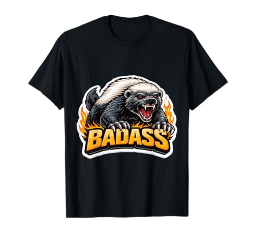 Badass Honey Badger Lover Cool Animal Fan Hombres Adolescentes Niños Camiseta