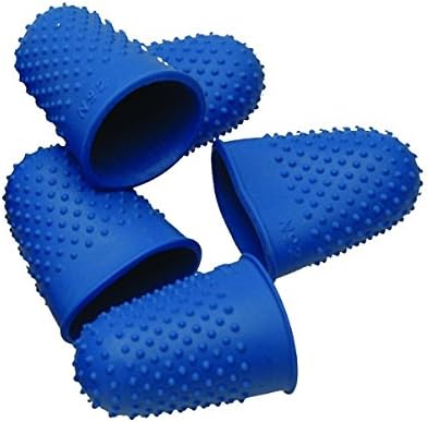 Pack of 10 RUBBER THIMBLES Thimblettes Thimblette Size 1 BLUE