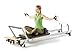 Merrithew™ At Home SPX® Reformer Package with Reformer Box, Footstrap, Padded Platform Extender and Metal Roll-up Pole – Pilates Workouts at Home(BLACK)