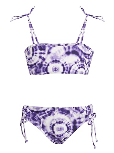 Bikini bandeau 2 pièces fille Kanu Surf Groovy Purple taille 10 ans pour la plage