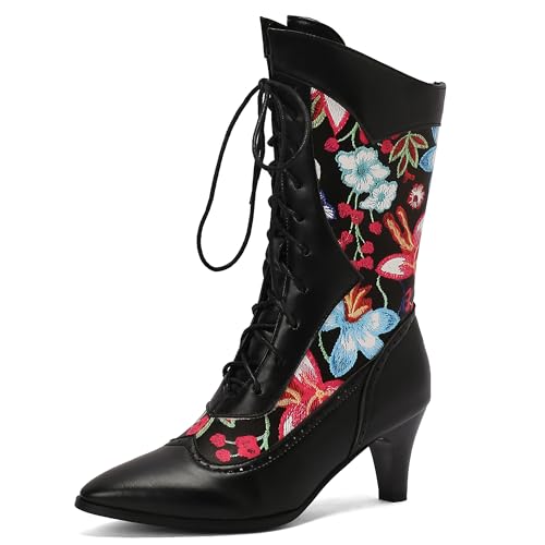 Bottines femme lacets Asterisco confortables pour pieds sensibles en grandes tailles