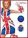 Smiffys Ginger Power, 90s Icon Costume, Union Jack Dress, 1990's Fancy Dress, 1990s Dress Up Costumes